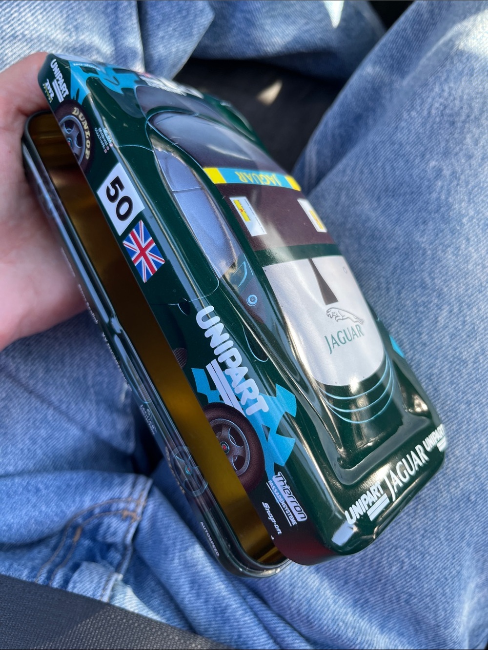 1995 jaguar XJ220 tinplate products racing car pencil case